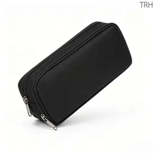Large Capacity 3‑Compartment Pencil Case, Minimalist Solid Color Pen Bag, Durable Water‑Resistant Stationery Organizer, Multi‑Layer Zipper Storage Case for Boys Girls Kids Teens, Perfect for Elementary Middle High School Students Daily School & Travel Use