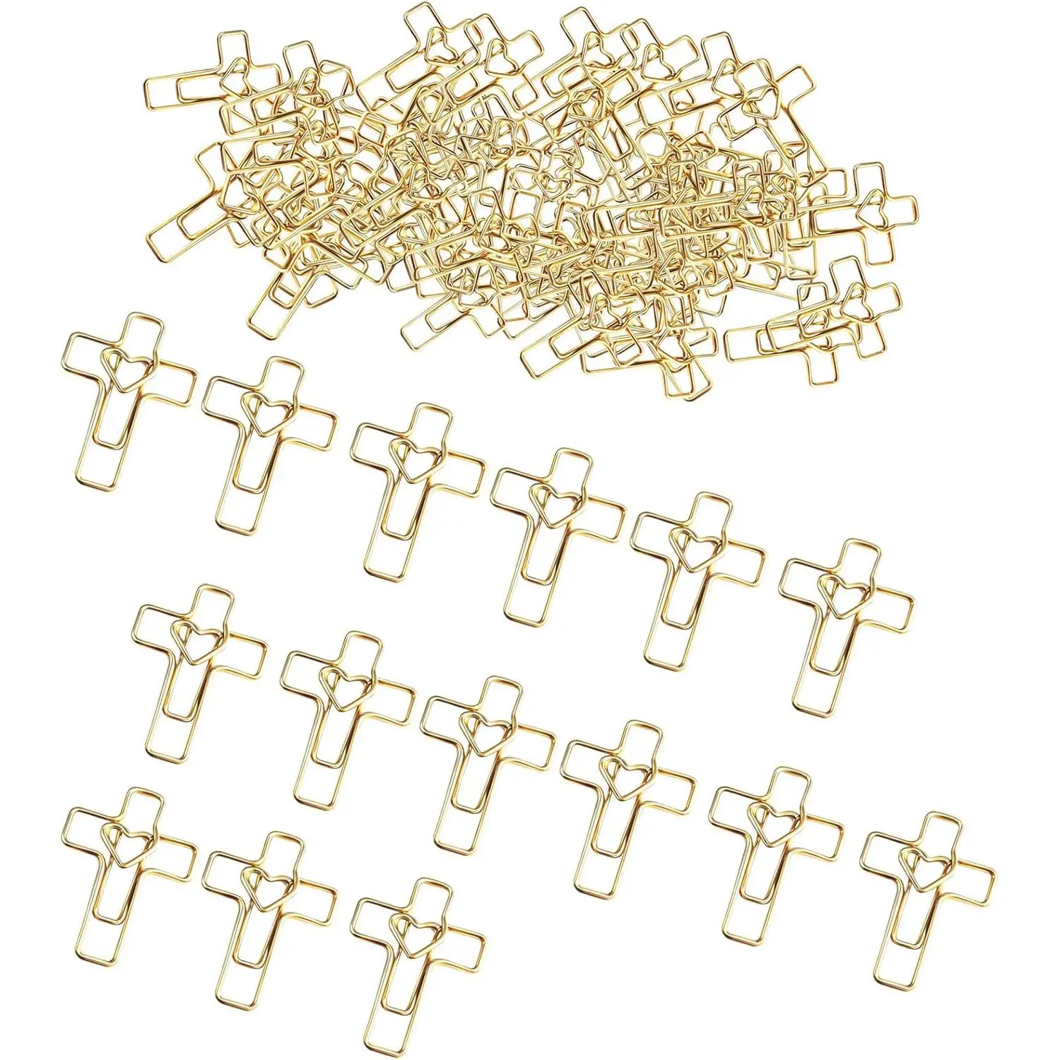 200 count  Heart  Paper Clips, Heart  -  Study Supplies, christian gifts for women   Stuff bookmark journaling supplies accessories, easter eggs fillers, valentines day cards