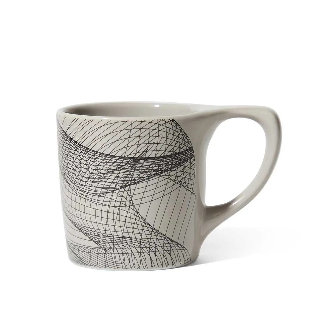 notNeutral x Chaim Machlev Lino Coffee Mug (10oz) - Dots to Lines Gray