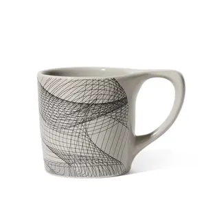 notNeutral x Chaim Machlev Lino Coffee Mug (10oz) - Dots to Lines Gray