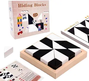 FancyFantastic 3D Block Puzzle Game, Thinking Puzzle Toy for Kids, Adults,Montessori Slide Cognitive Puzzle, Hiding Board Games for Kindergarten