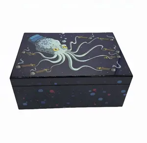 The Octopuff - Humidecor Humidor | Artist-Designed Cigar Box with Spanish Cedar Lining