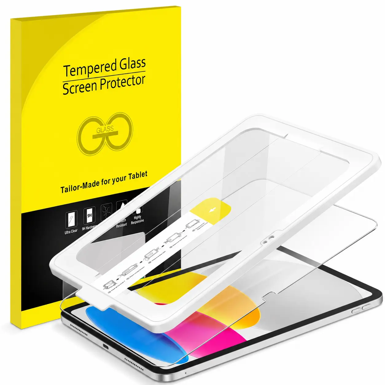 Tablet Screen Protector for iPad - 1-Touch Installation, Compatible with 11th/10th Generation (A16 Model) 2025/2022 Releases