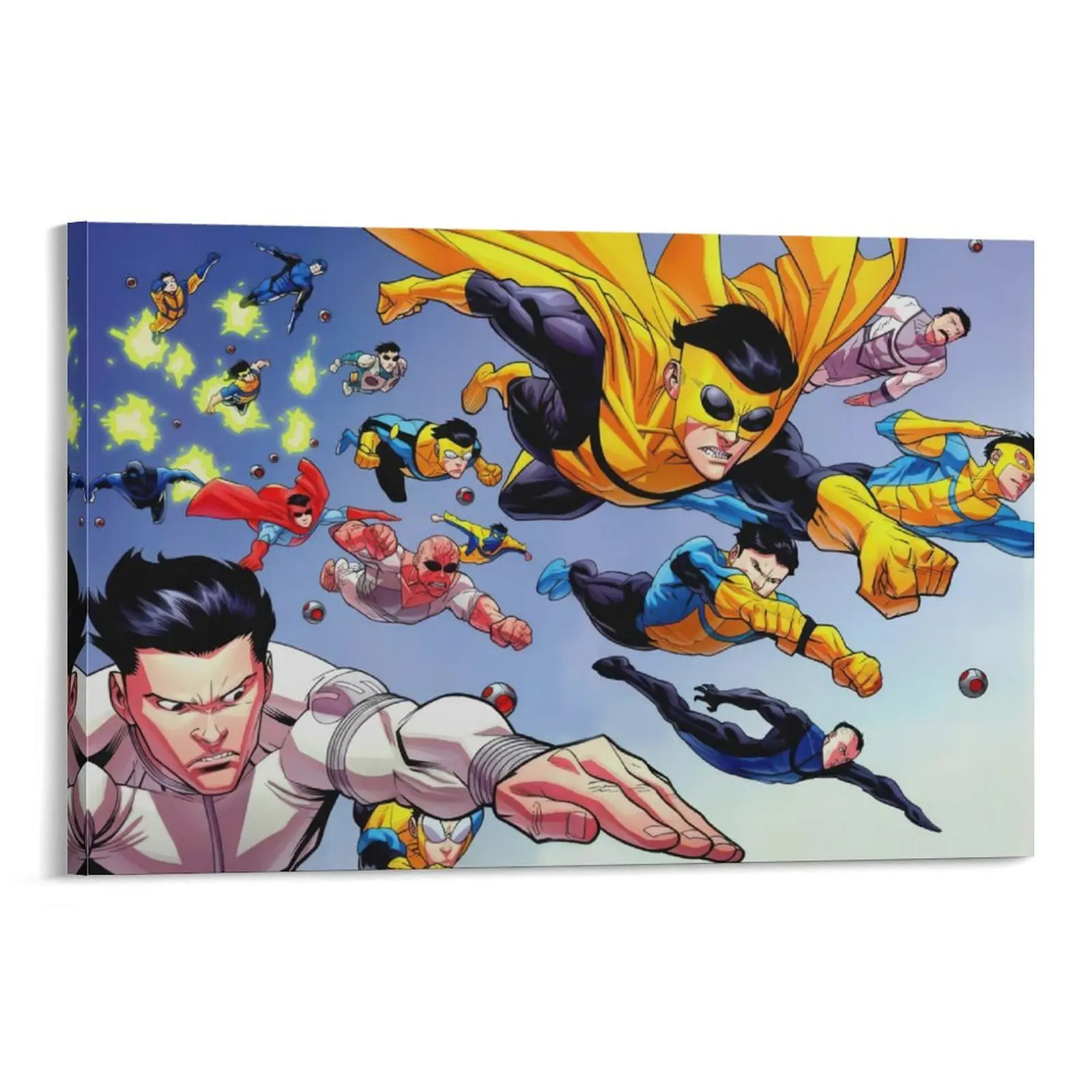 Invincible War Themed Canvas Poster Mark's UniverseVariant Art Wall Decor Comic Style Gift for Teens Living Room Bedroom Dorm