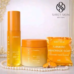 Turmeric Glow Body Set – Body Cream, Body Oil & Soap