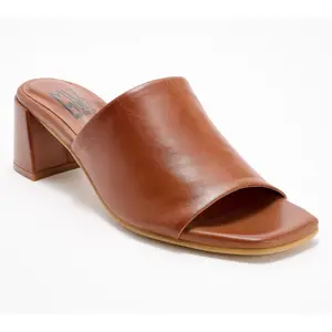 Miz Mooz Leather Heeled Mules - Kaye