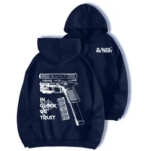 In Glock We Trust Hoodie, Men's and Women's Hoodies, Graphic Design Hoodie Womenswear Classic,Unisex classic Hooded