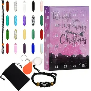 Luxury Contemporary Advent Calendar, 24-Day Countdown to Christmas, Includes Necklace Holder, Magnifying Glass & Storage Bag