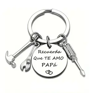 Father'sDay Gift Keychain Recuerda Que Te Amo Papa SpanishPhrase Regalo para Papa Dad Gift, Mens Giftsfor Dads, Ideal Father's Day Car Key FashionAccessory