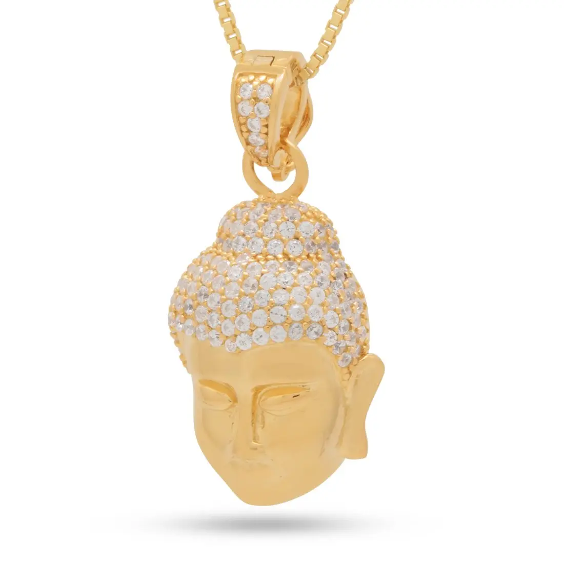 Sterling Silver Awake Buddha Necklace