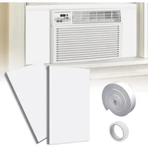 Window Air Conditioner Surround Insulation Panels, White AC Side Insulated  Panel with Top Seal Strip for Indoor Window AC Unit