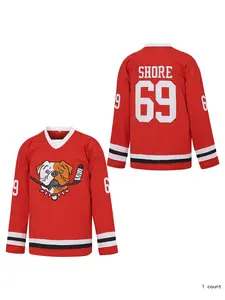 Men's Bulldogs #69 Shore Adult Shoresy Sudbury Hockey Jerseys Embroidery Clothing Sleeve