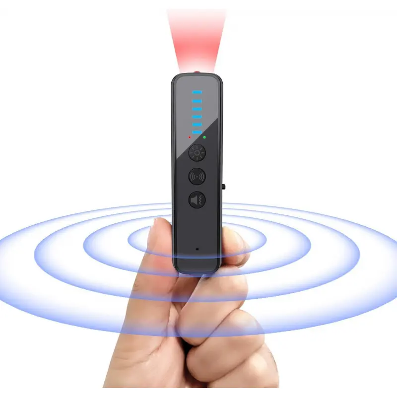 Upgraded Hidden Camera Detector - AI-Powered Security Anti-Spy Device, GPS Tracker & Bug Detector, Portable Design RF Signal Scanner with RF Signal Scanning for Hotels, Travel, Home & Office (Black)