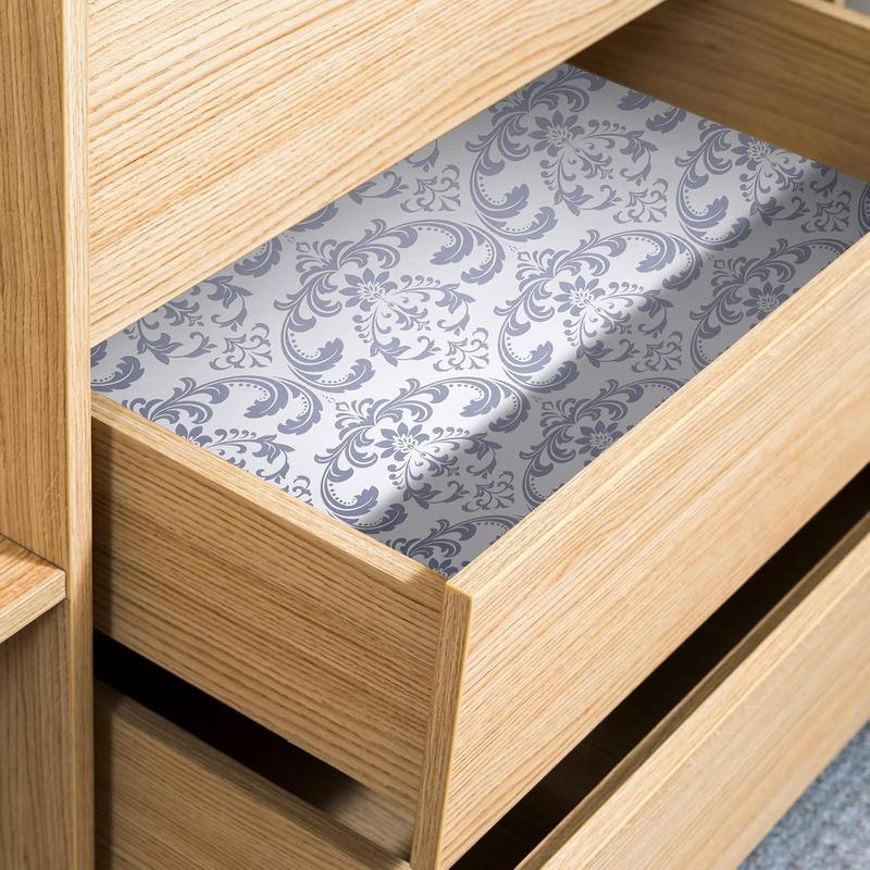 Lavender Scented Drawer Liners 24 Sheets for Dresser 15.7 x 22.8 Inch Non Adhesive Floral Print Fresh Style Kitchen Cabinet Shelf Closet Flower Aroma