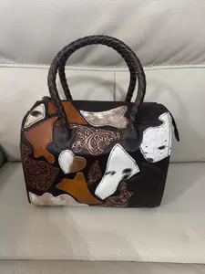 The Patch Heart - Tooled and Hide Handbag