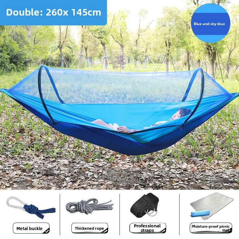 Hammock Outdoor Swing Mosquito Net Mesh Single Double Indoor Dormitory Bedroom Home Net Bed Children's Hammock