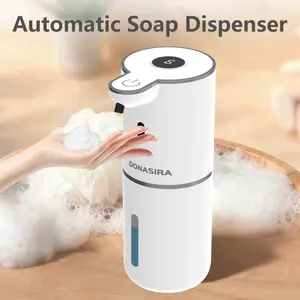 Christmas New Arrival Hand Sensor Automatic Soap Dispenser Non-Contact Auto Foam Liquid Soap Dispensers No Drilling Convenient Wall Mounted Bathroom Shower Soap Dispenser Smart Charging Liquid Soap Dispenser Easy To Operate Installation