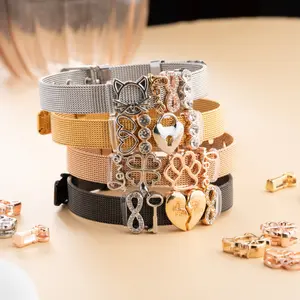 Personalized Custom Charm Bracelet with Custom Text, Cat, Dog, Love, Locket, Infinity, Best Friend and More