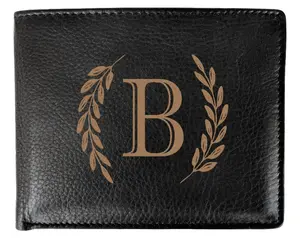 Personalized Monogram Mans Woman Wallet Leather Bifold Wallet- RFID Blocking for Husband from Wife Wedding Party Favor Engraved Gift for Him