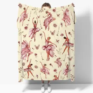 Dance Blanket Gift for Girl Women Ballet Blanket Super Soft Cozy Warm Throw for Couch Bed Sofa Office Decor All Season