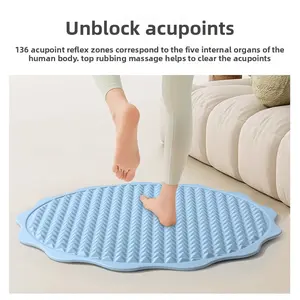 Silicone Double-Sided Massage Acupressure Mat Non-Slip Jogging Foot Massage Pad Indoor In-Place Running Special Toe Acupressure Mat