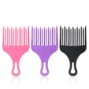 Large Wide Tooth Comb with Abs Handle, Easy Grip Design, Ideal for Curly Hair Styling, Home & Travel Use, Fashionable Gift Tool