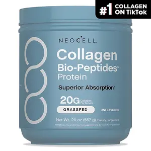 NeoCell Collagen Bio-Peptides Powder 20oz - Grassfed Protein Supplement with 18 Essential Amino Acids for Hair Skin Nails Joints - Keto Friendly & Unflavored - Healthcare, Edible