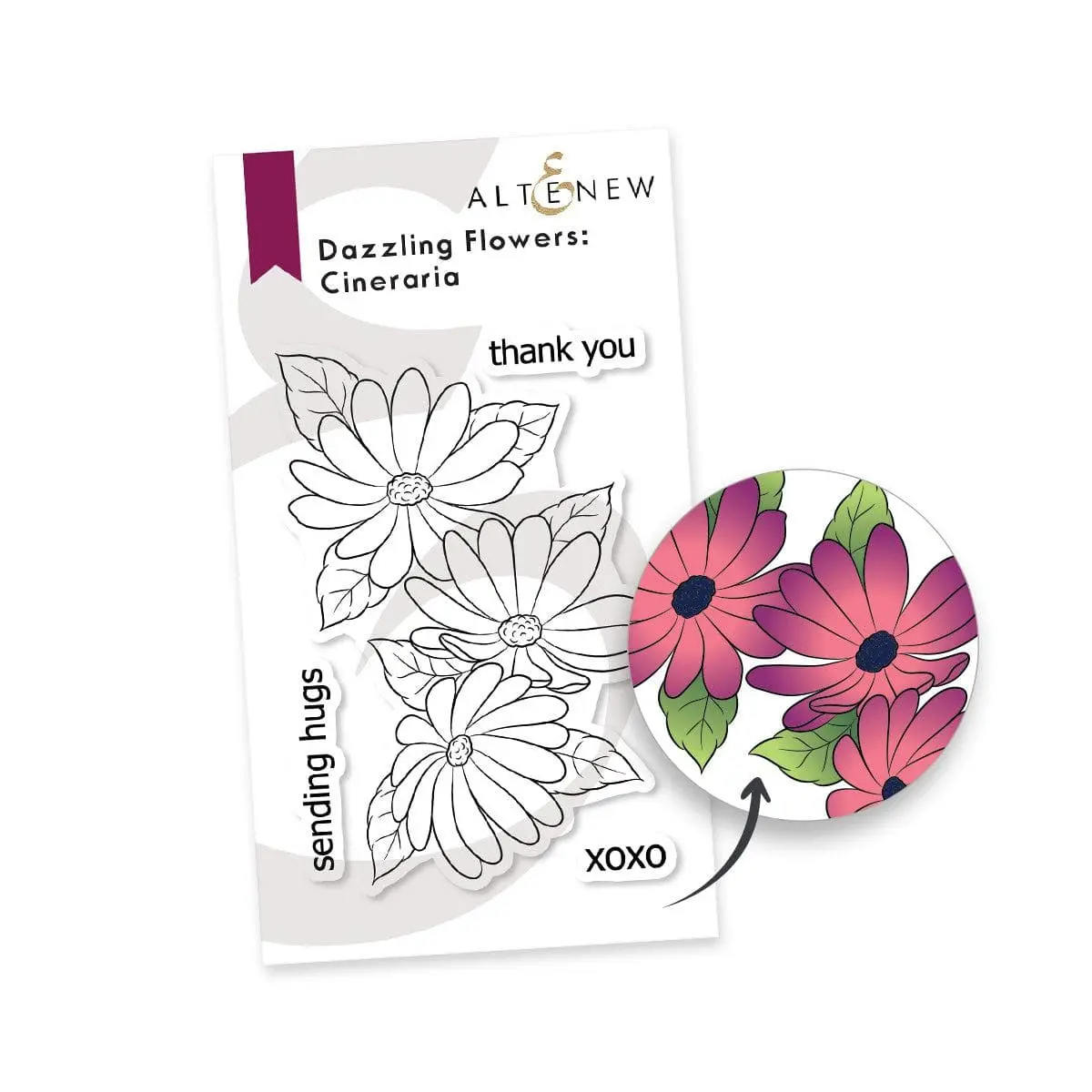 Dazzling Flowers - Cineraria Stamp Set