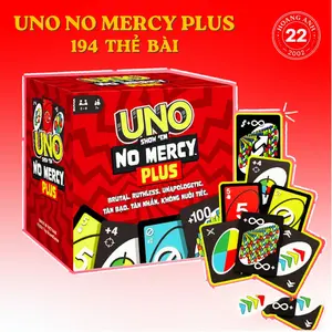 UNO No Mercy Plus – 194 Cards, the Ultimate No-Mercy Edition for Friends & Family Fun, New Updated Version