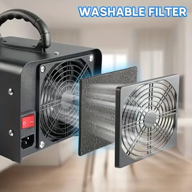 36000mg/h Strong O3 Output Ozone Generator, Commercial Ozone Machine with Time Control & Washable Filter, Portable Odor Eliminator for Bedroom, Smoke & Paint Odor Removal