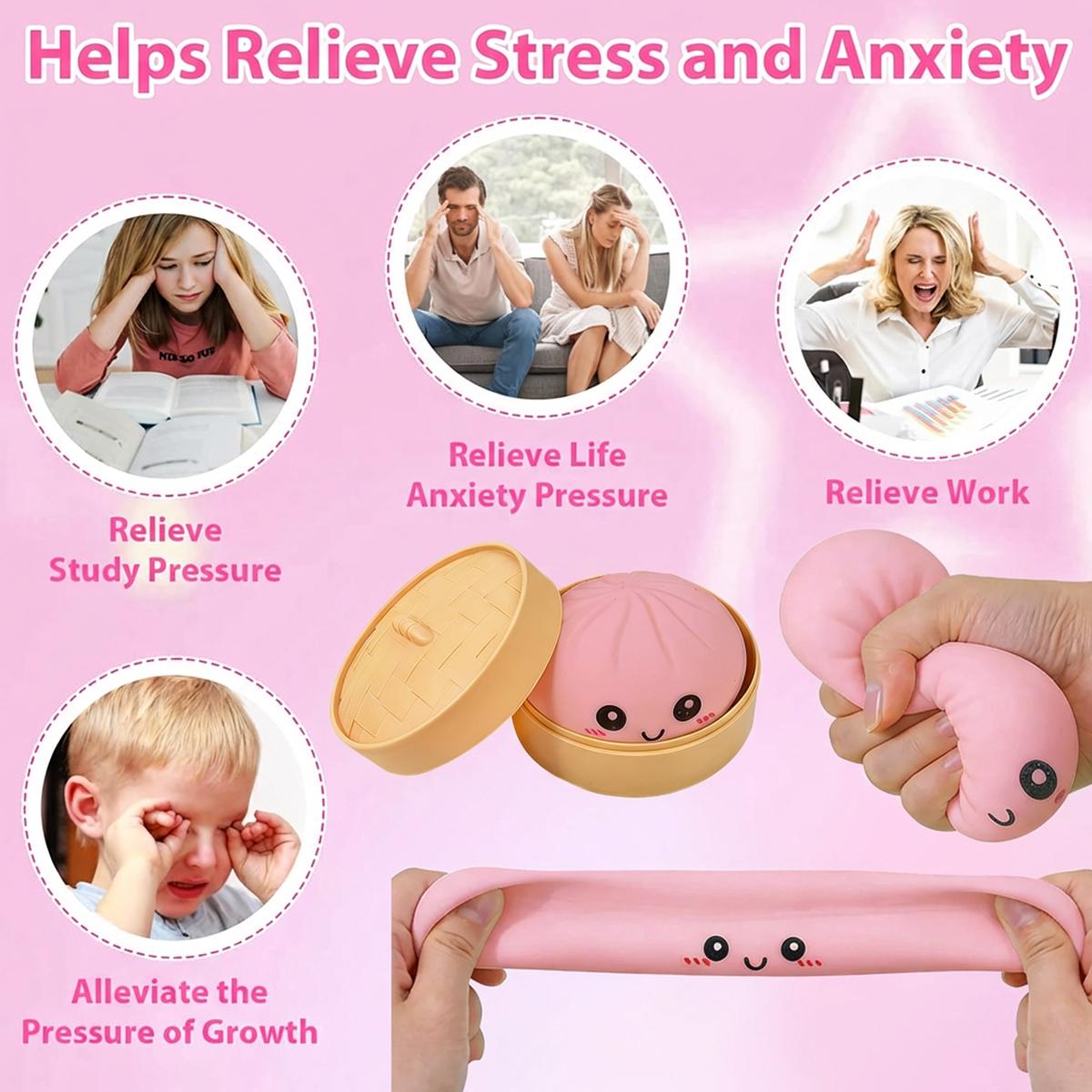 Giant Glitter Dumpling Squishy Toy, Mega Rainbow Soft Dough with Steamer Box, Kawaii Cute Anxiety Relief Fidget Toy for Adults, Sensory Stress Relief Squeeze Decompression Collectible, Desk Decor Gift for Her (White/Green/Pink/Brown) Giant Glitter Dumpling Squishy Toy, Mega Rainbow Soft Dough with Steamer Box, Kawaii Cute Anxiety Relief Fidget Toy for Adults, Sensory Stress Relief Squeeze Decompression Collectible, Desk Decor Gift for Her (White/Green/Pink/Brown)