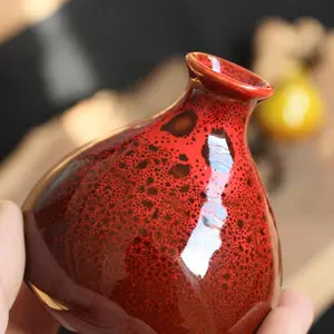 Ceramic Flower Vases, for Home Decor Living Room ,Home Office Table and Wedding Centerpieces and Events, Red, æ— Decorative Gift Decoration Plant Pot