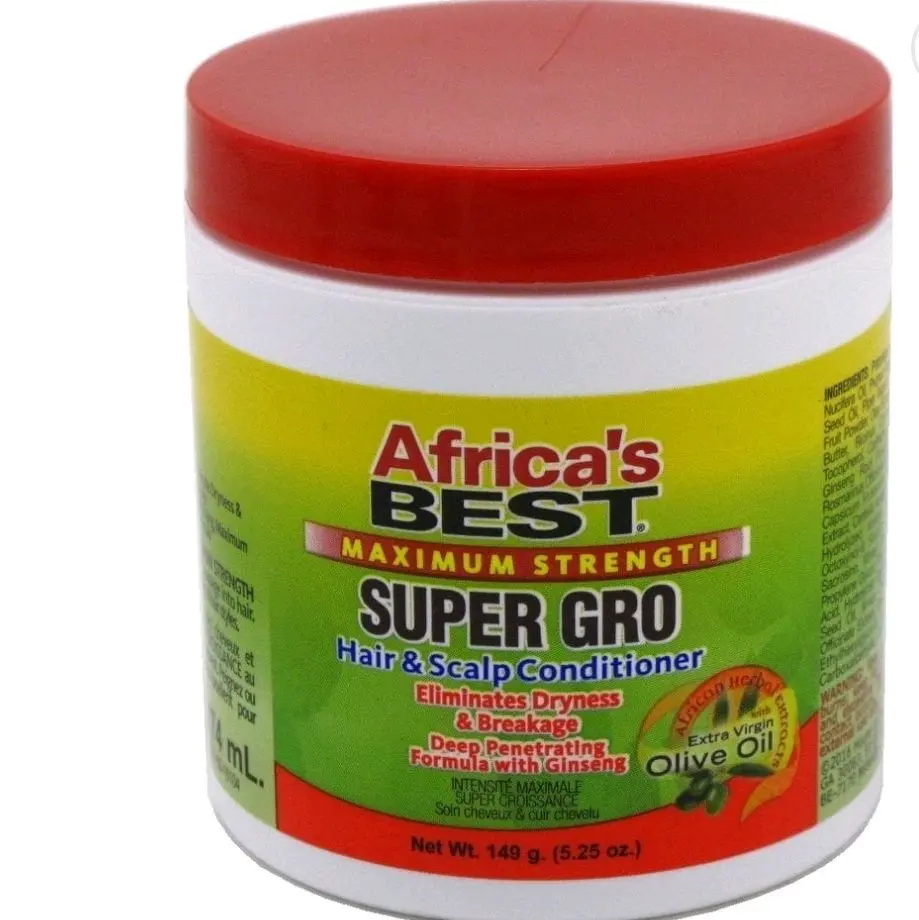 Africa’s Best Maximum Strength Super Gro Hair & Scalp Conditioner – Moisturizing with Ginseng & Extra Virgin Olive Oil – 5.25 oz