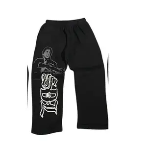 S-DL Scarface Black Sweatpants, Streetwear Hip Hop Pants, Trendy Outdoor Wear Daily Wear For Men, Designer Clothing, Gift for him for her, Birthday's gift