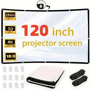 【TikTok Top Seller】Portable Foldable Projector Screen, 1 Count Washable Projector Screen For Home Office Outdoor, Outdoor HD Projector Movie Screen, Office Accessories