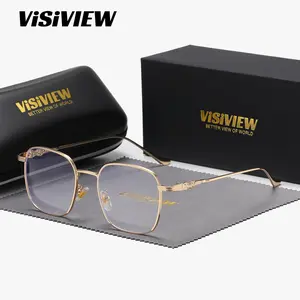 VISIVIEW Unisex Fashion Retro Full-Frame Glasses Plano lenses fashion Anti-Blue Light