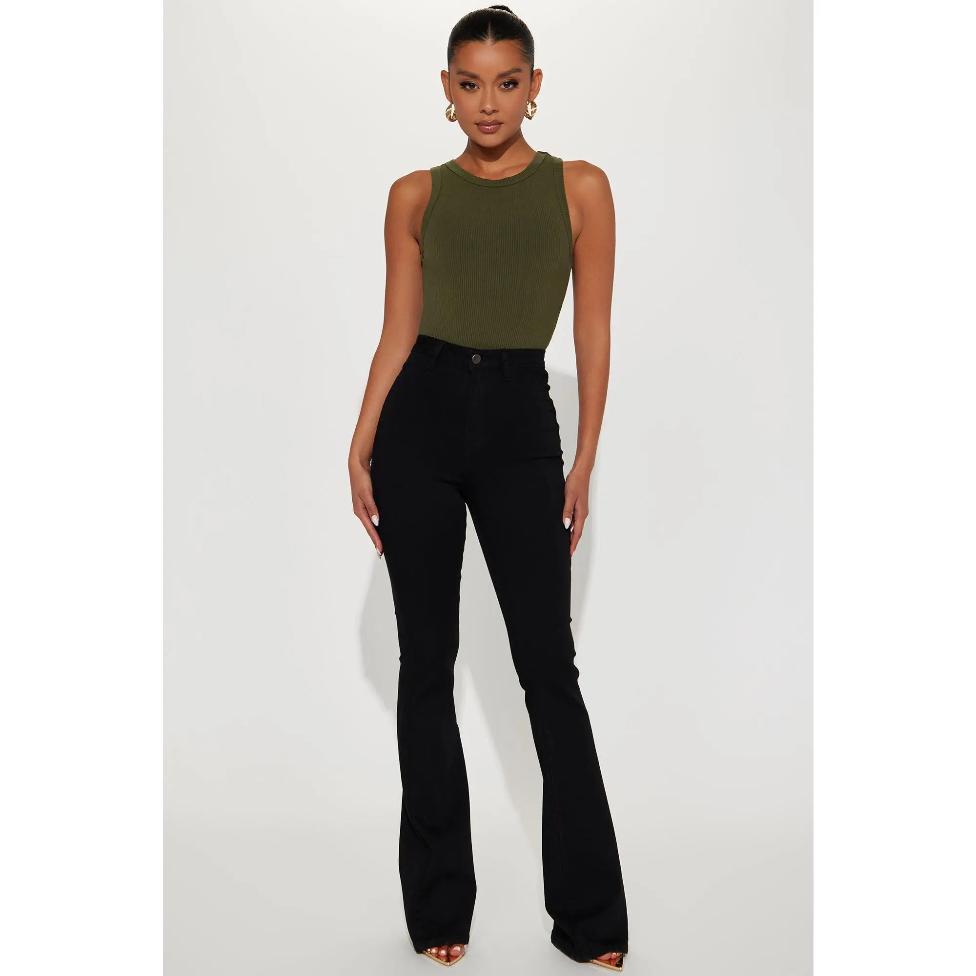 Tall Deep In My Soul Flare Jeans - Black