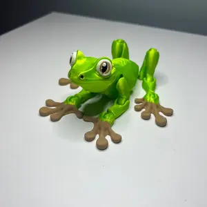 Realistic 3D Printed Frog Ornament for Home Decor Nature Sculpture
