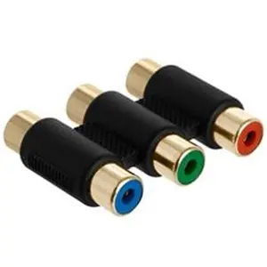 CMPLE  3-RCA Jacks to 3-RCA Jacks Coupler - Red, Green & Blue