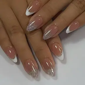 Silver Color Gradient Nail Art Set, Advanced Style Full Jelly File Tool Kit, Beginner Daily Temporary Manicure Decorations