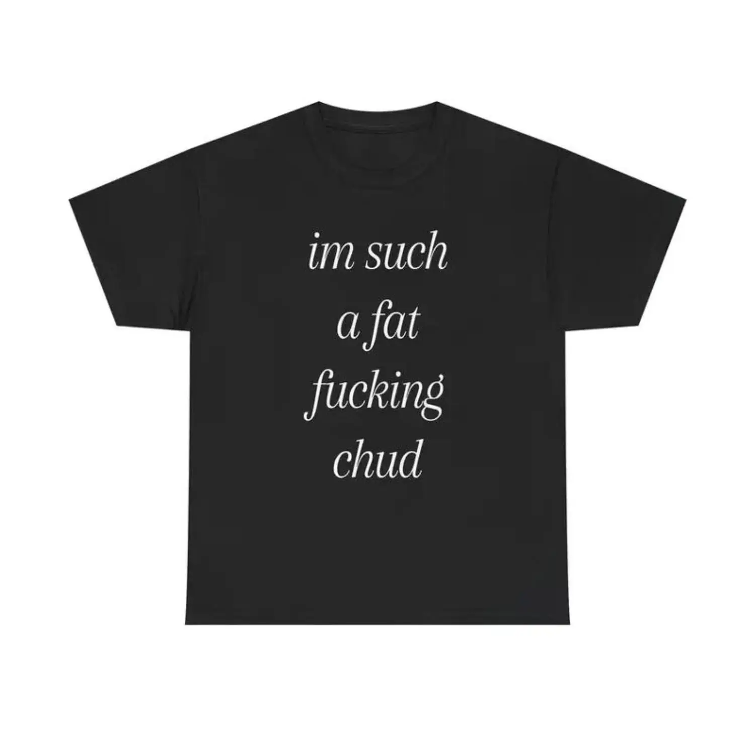 Women's Short-Sleeve Cotton T-Shirt, Unisex Streetwear Top with Bold Chud Meme Text, Comfortable Daily Wear, Shortsleeve, Meme Shirts Funny, Funny T-Shirts Meme