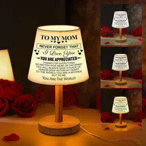 to My Mom Lamp, Dimmable USB Powered Table Lamp, Valentines Birthday Christmas Mothers Day Gifts for Mom, Beautiful Lamp Gifts for Bedroom Home Decoration