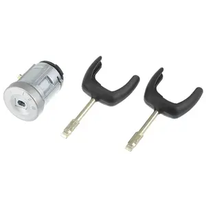 1 Set Ignition Lock Cylinder W/ Keys No.2S61A3697AA - Car Ignition Switch Cylinder Lock Assembly - for Ford Transit Mk7 2006-2014 Metal Silver Tone