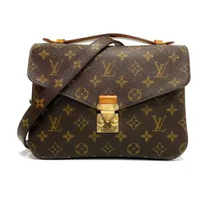 Pre-owned Louis Vuitton leather Shoulder Bags Pochette Metis Monogram Shoulder Bag