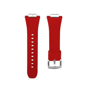 red rubber smartwatch case strap