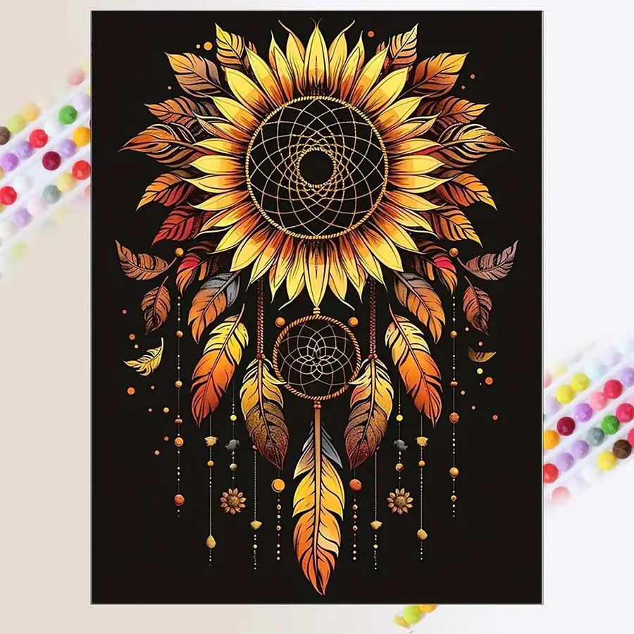 Sunflower Pattern DIY Diamond Arts Colorful Painting Kit without Frame, DIY 5D Diamond Arts Colorful Painting for Bedroom Wall Decor, Handmade Gifts, Handcraft, DIY Kits