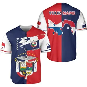 Personalized Panama Baseball Jersey Camisa Shirt, Panamanian Flag Jersey, Panamanian Pride Jersey for Men and Women