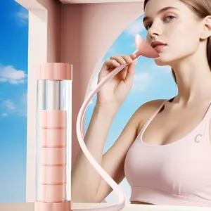 Portable respiratory trainer, enhancing strength and endurance, adjustable resistance settings, lightweight, easy to clean exercise trainer