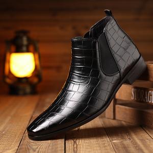 Men's Chelsea Boots - Mid-calf, closed toe, smooth and comfortable material, suitable for casual and business occasions - Boys