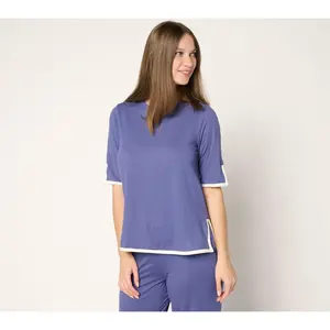 Cuddl Duds Flexwear Color Accent Tee